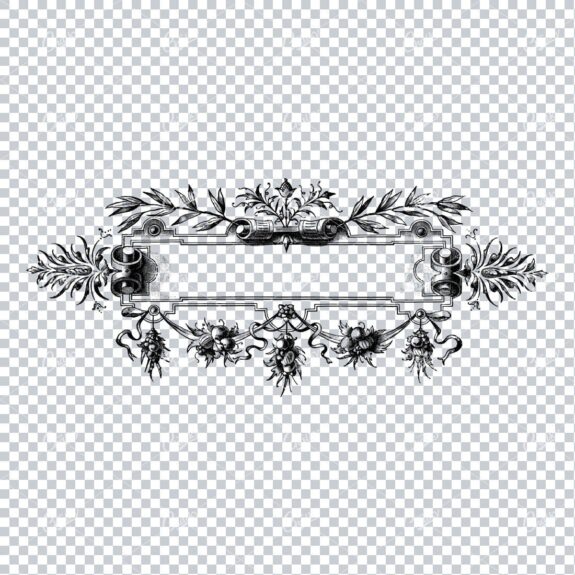 Decorative Vintage Illustration - Border / Frame Template No.106