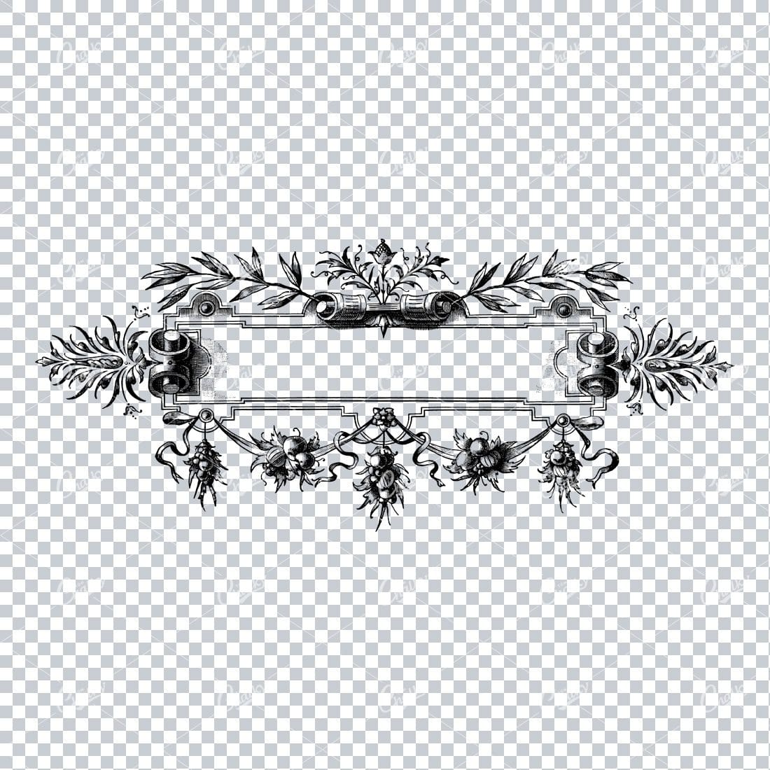 Decorative Vintage Illustration - Border / Frame Template No.106
