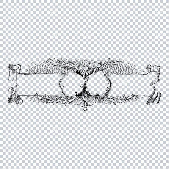 Decorative Vintage Illustration - Border / Frame Template No.108