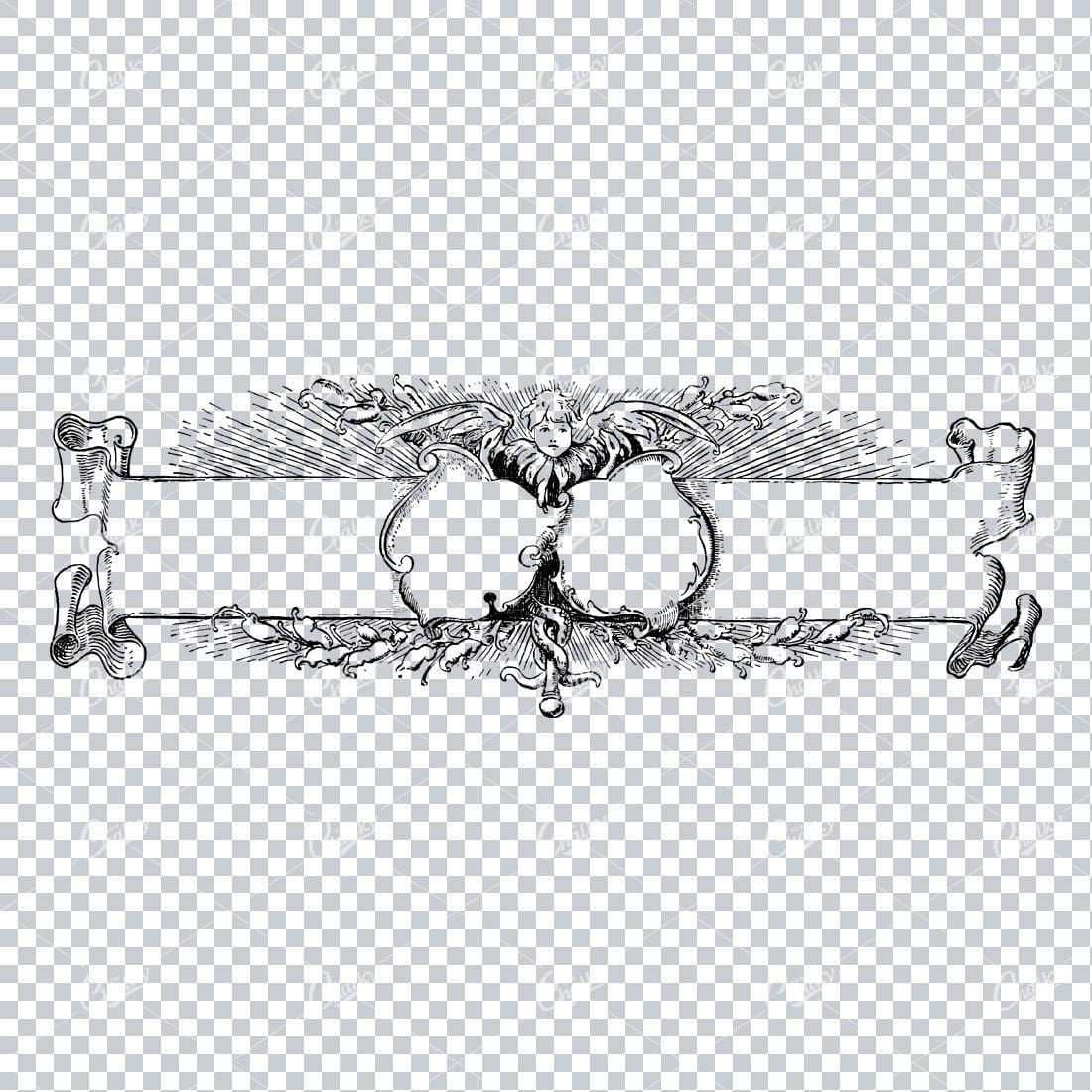 Decorative Vintage Illustration - Border / Frame Template No.108