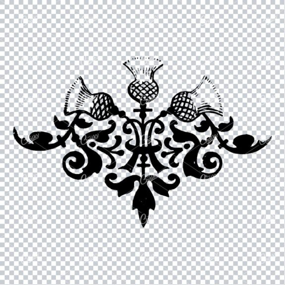 Antique Flourished / Floral Design Element No.13