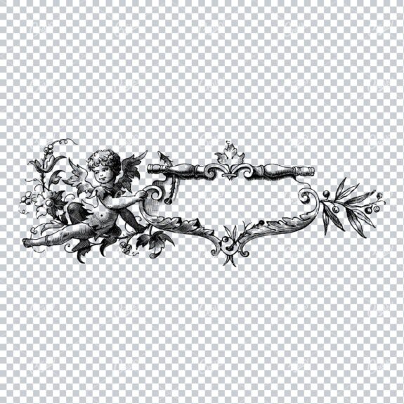Decorative Vintage Illustration - Border / Frame Template No.109