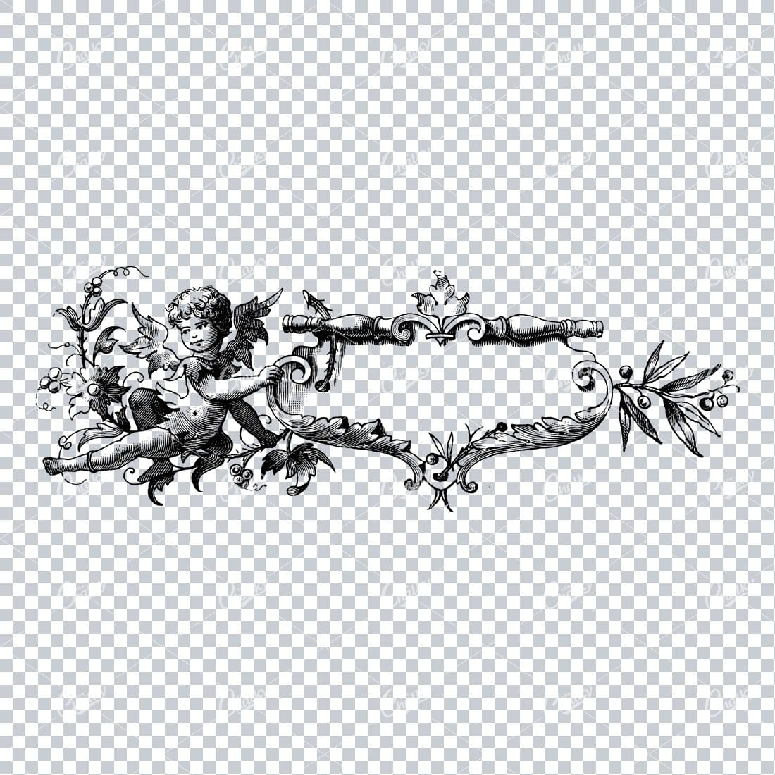 Decorative Vintage Illustration - Border / Frame Template No.109