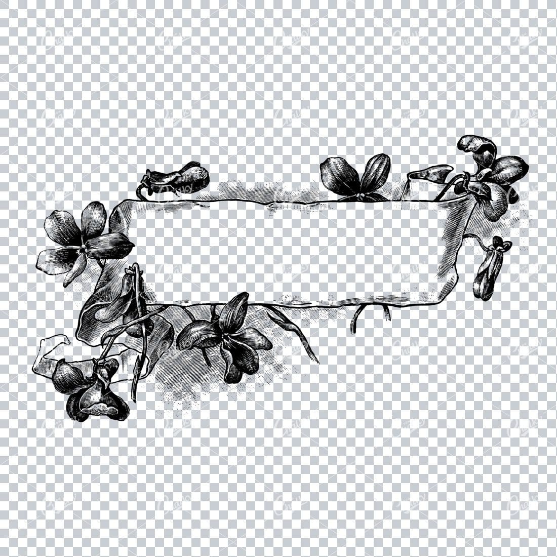 Decorative Vintage Illustration - Border / Frame Template No.112