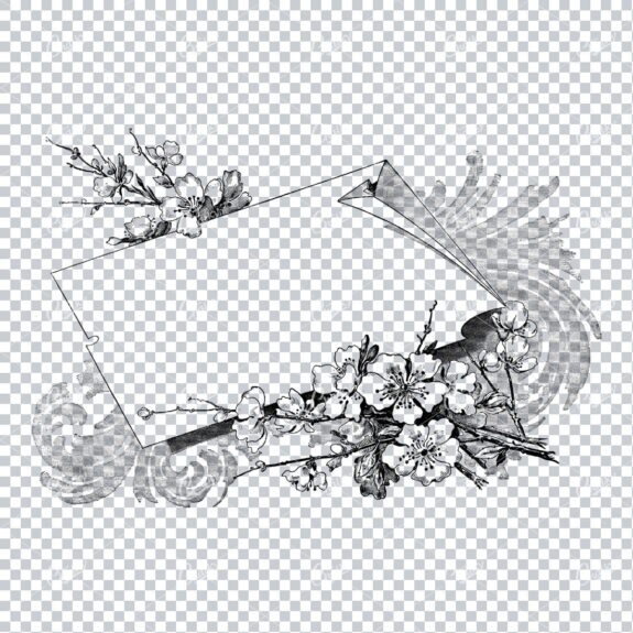 Decorative Vintage Illustration - Border / Frame Template No.113