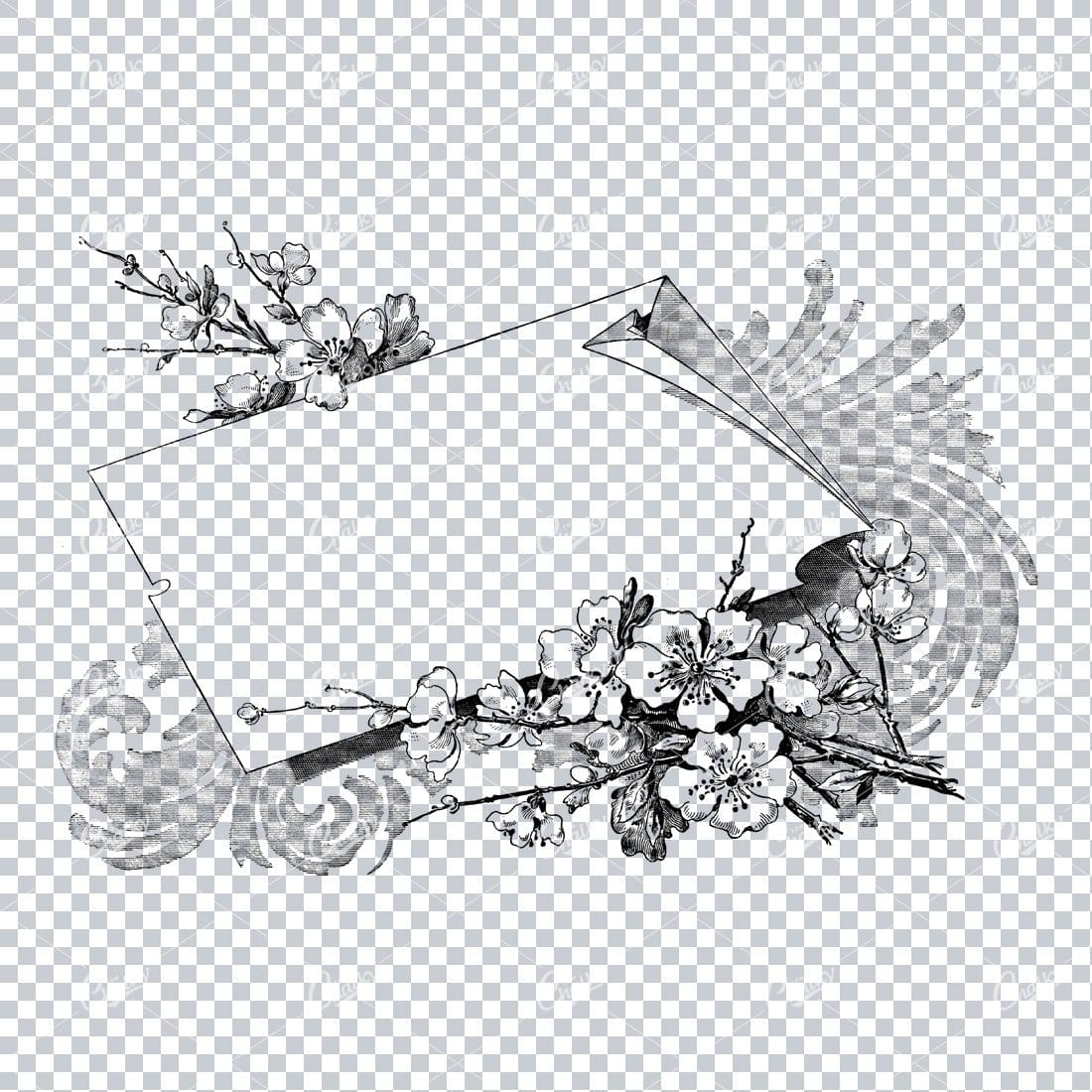 Decorative Vintage Illustration - Border / Frame Template No.113