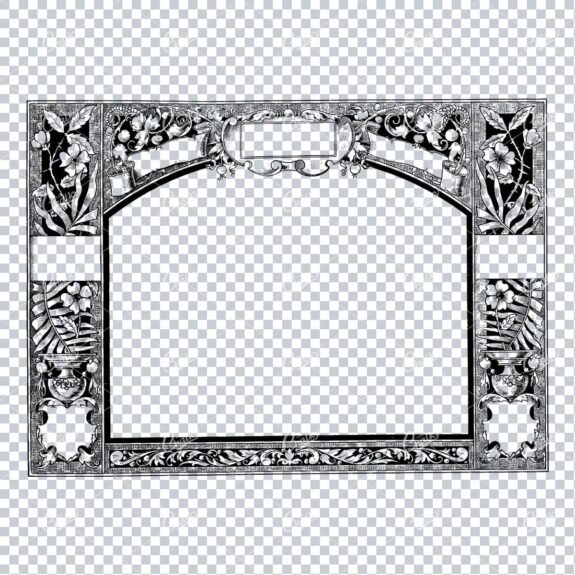 Decorative Vintage Illustration - Border / Frame Template No.115