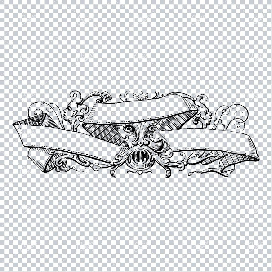 Decorative Vintage Illustration - Border / Frame Template No.116