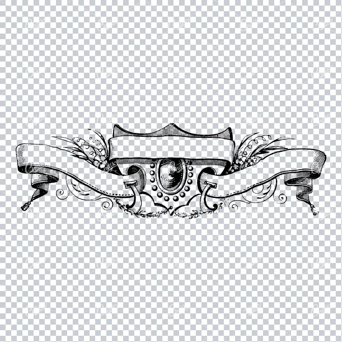 Decorative Vintage Illustration - Border / Frame Template No.117