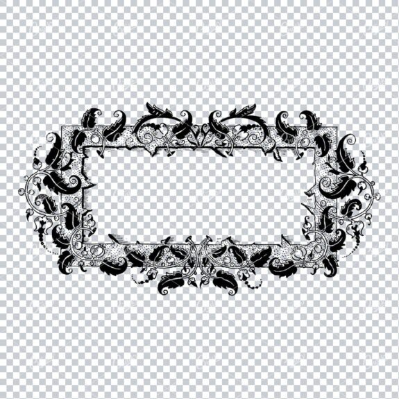 Decorative Vintage Illustration - Border / Frame Template No.118