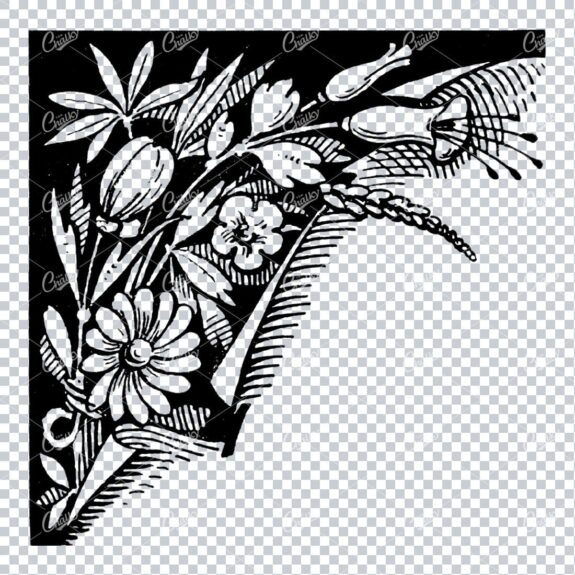 Handcrafted Vintage Border Design Element No.13