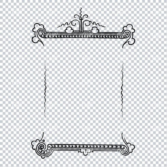 Decorative Vintage Illustration - Border / Frame Template No.119