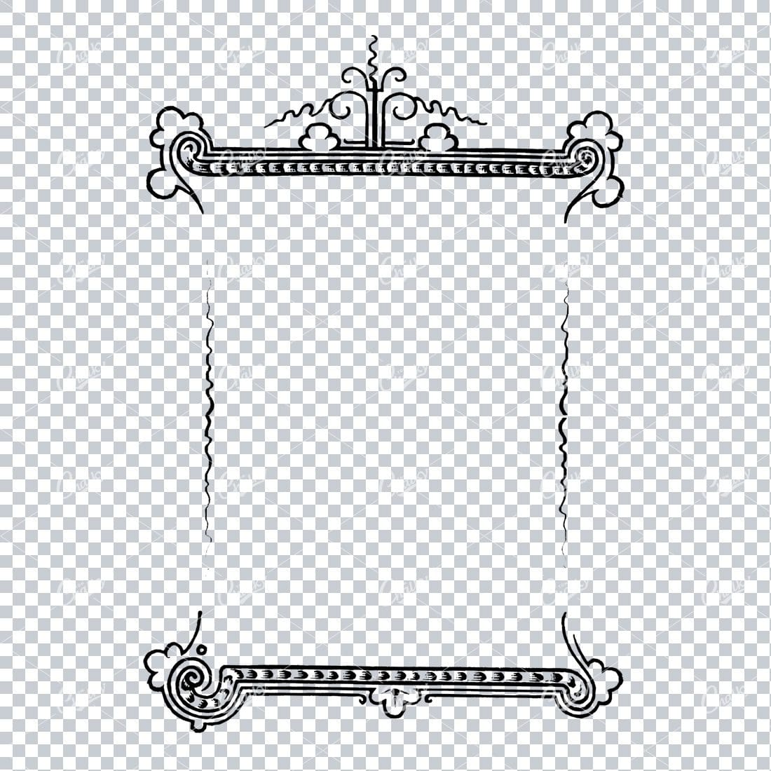 Decorative Vintage Illustration - Border / Frame Template No.119