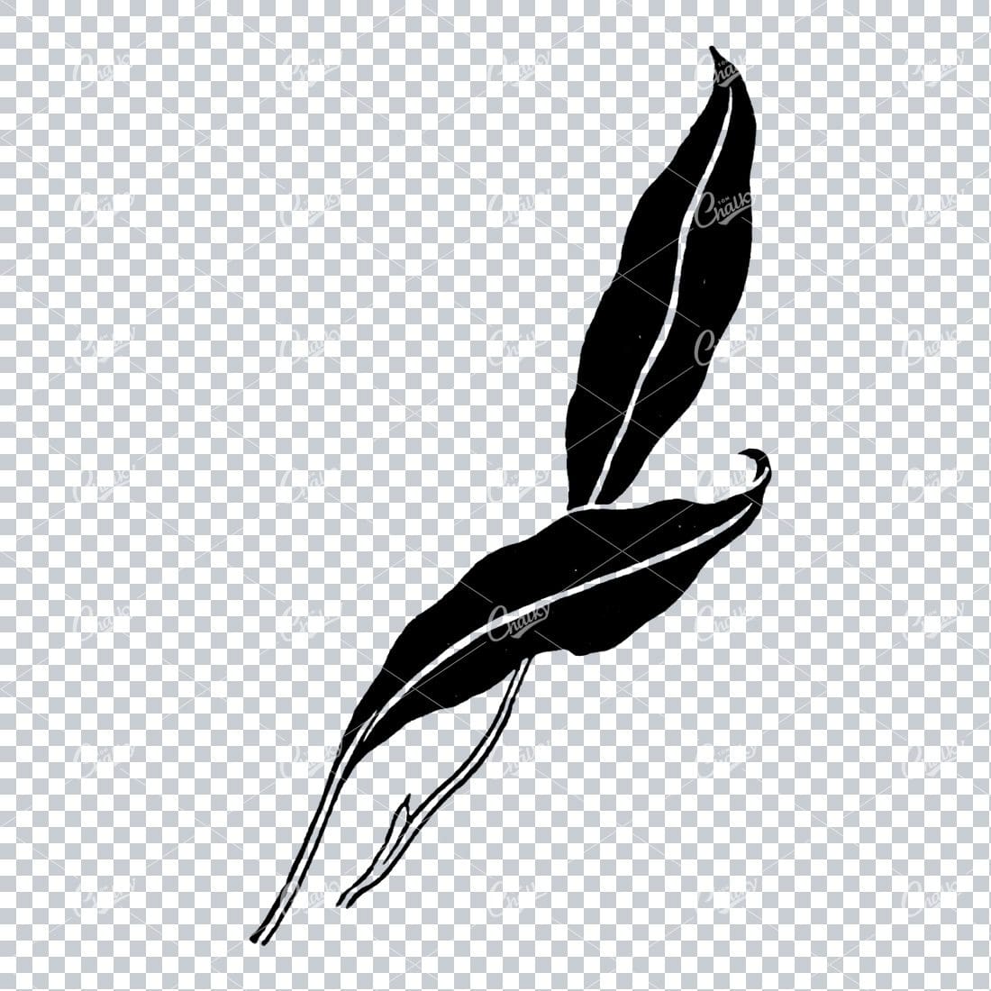 Line Art Illustration of a Flower No.8