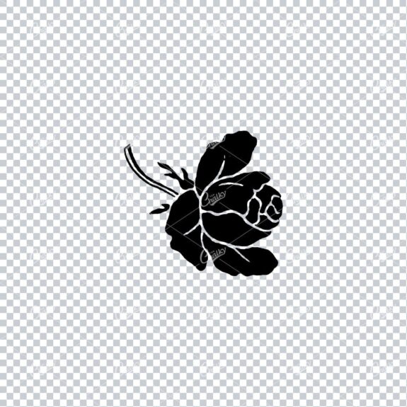 Line Art Illustration of a Flower No.9