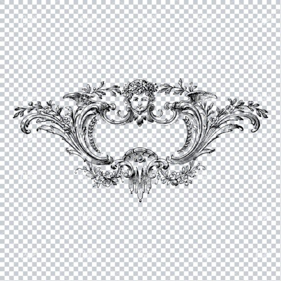 Decorative Vintage Illustration - Border / Frame Template No.120