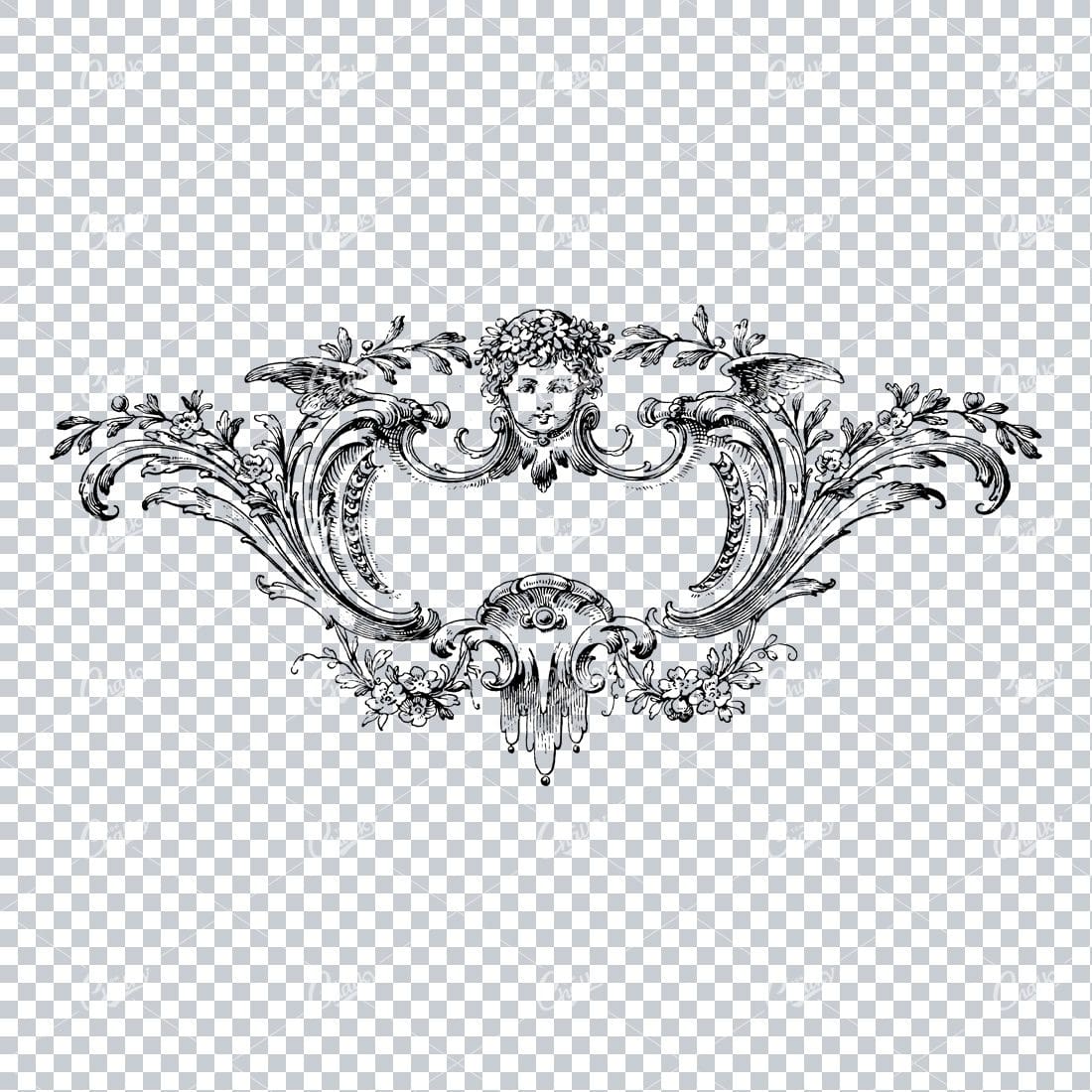 Decorative Vintage Illustration - Border / Frame Template No.120