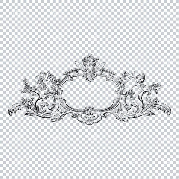 Decorative Vintage Illustration - Border / Frame Template No.121