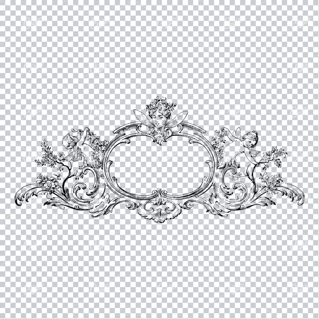 Decorative Vintage Illustration - Border / Frame Template No.121