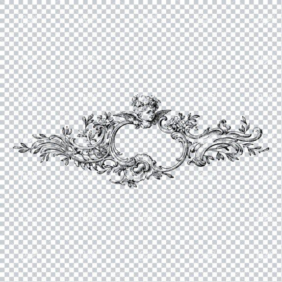 Decorative Vintage Illustration - Border / Frame Template No.122