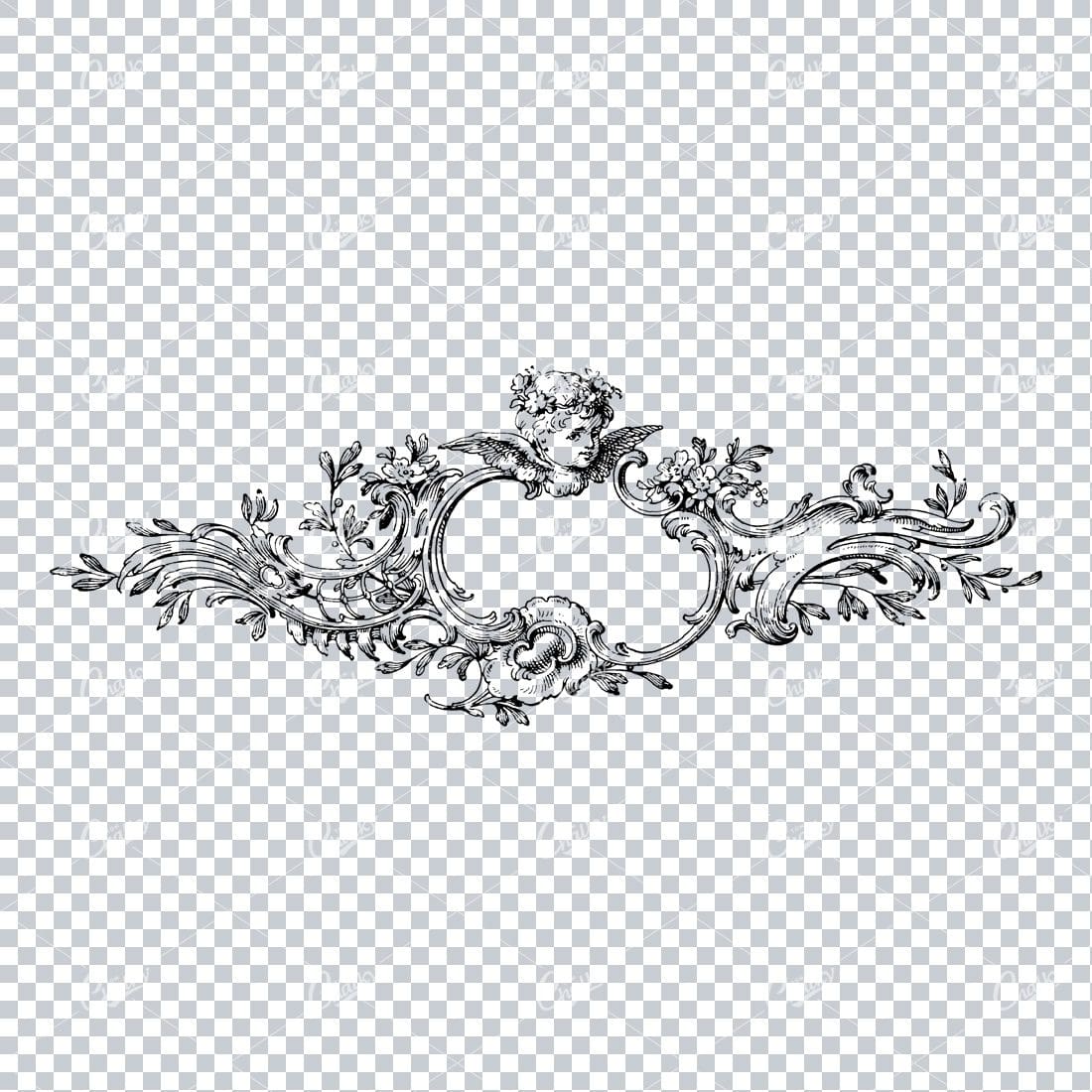 Decorative Vintage Illustration - Border / Frame Template No.122