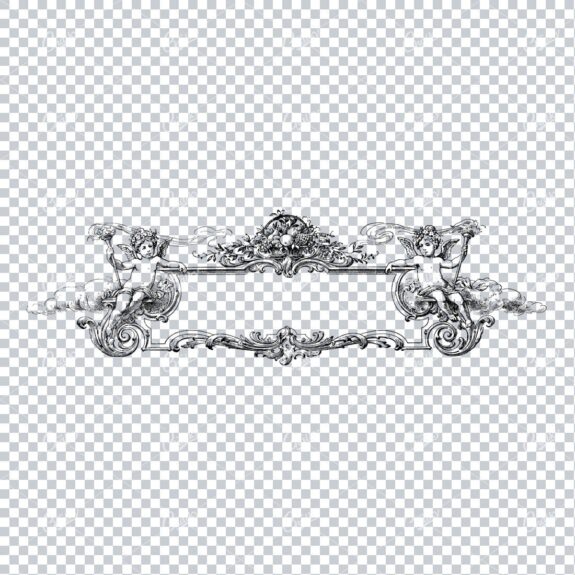 Decorative Vintage Illustration - Border / Frame Template No.123