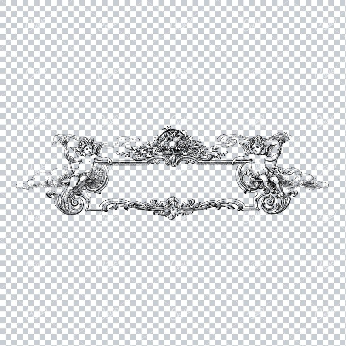 Decorative Vintage Illustration - Border / Frame Template No.123