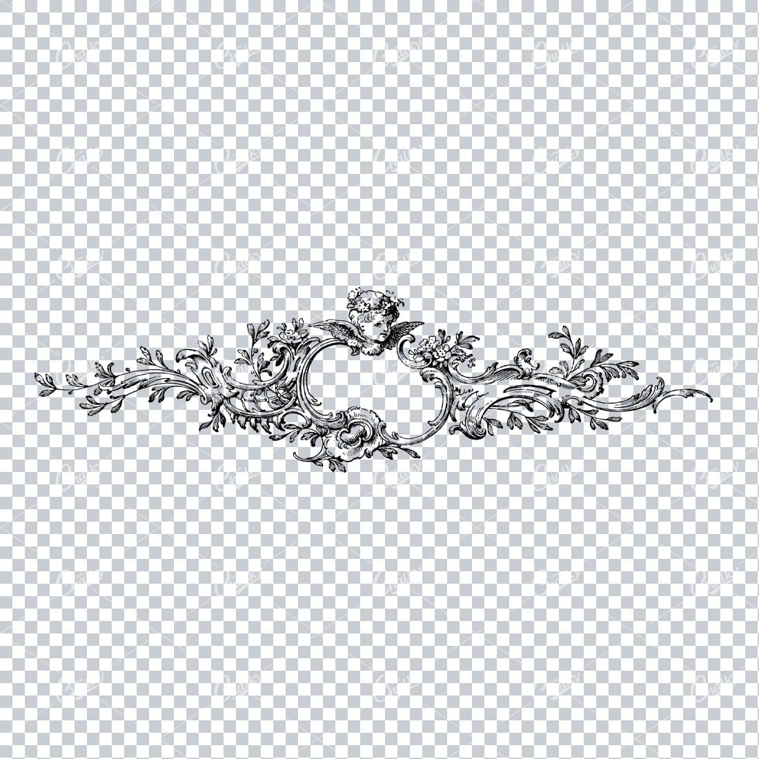 Decorative Vintage Illustration - Border / Frame Template No.124
