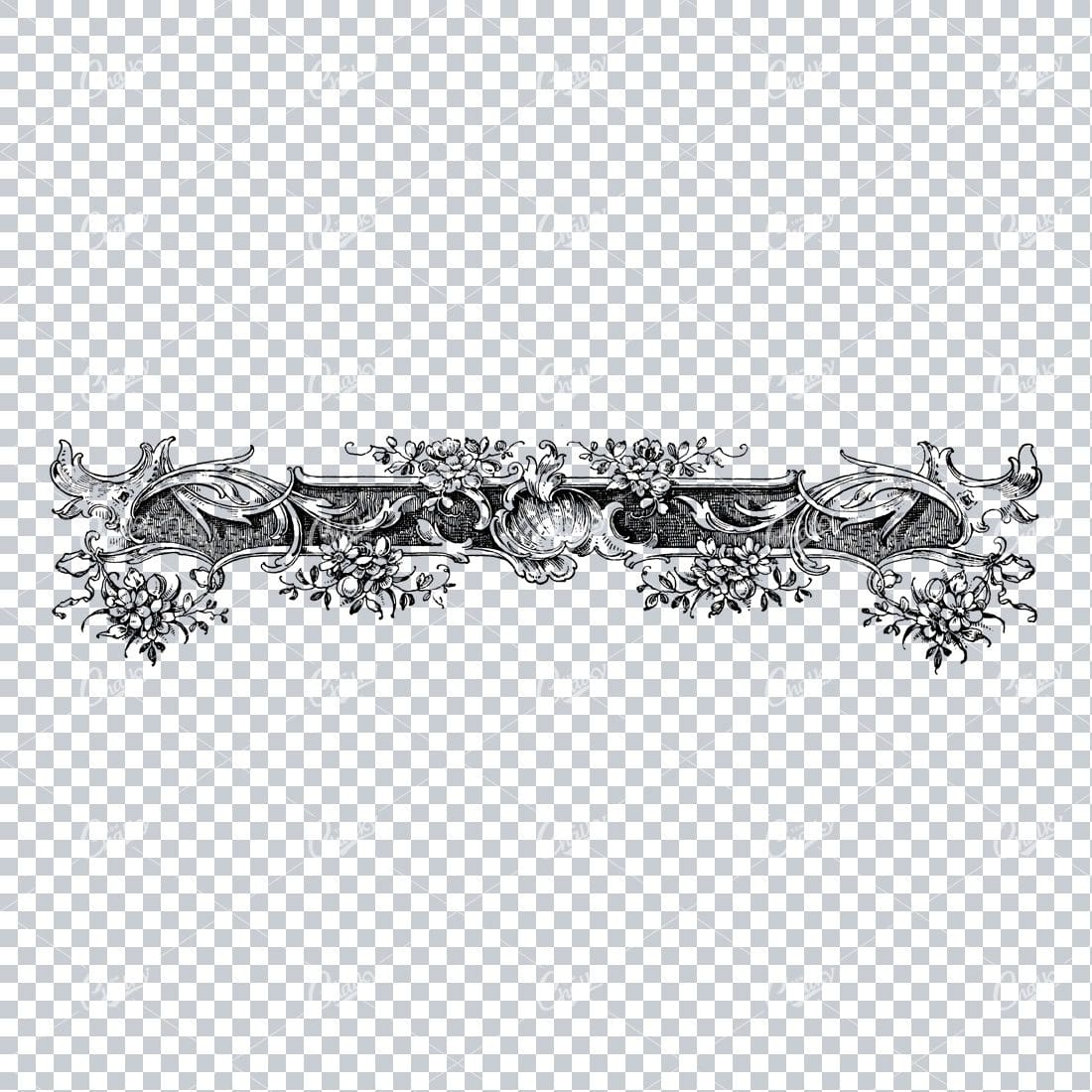 Decorative Vintage Illustration - Border / Frame Template No.125
