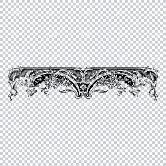 Decorative Vintage Illustration - Border / Frame Template No.126