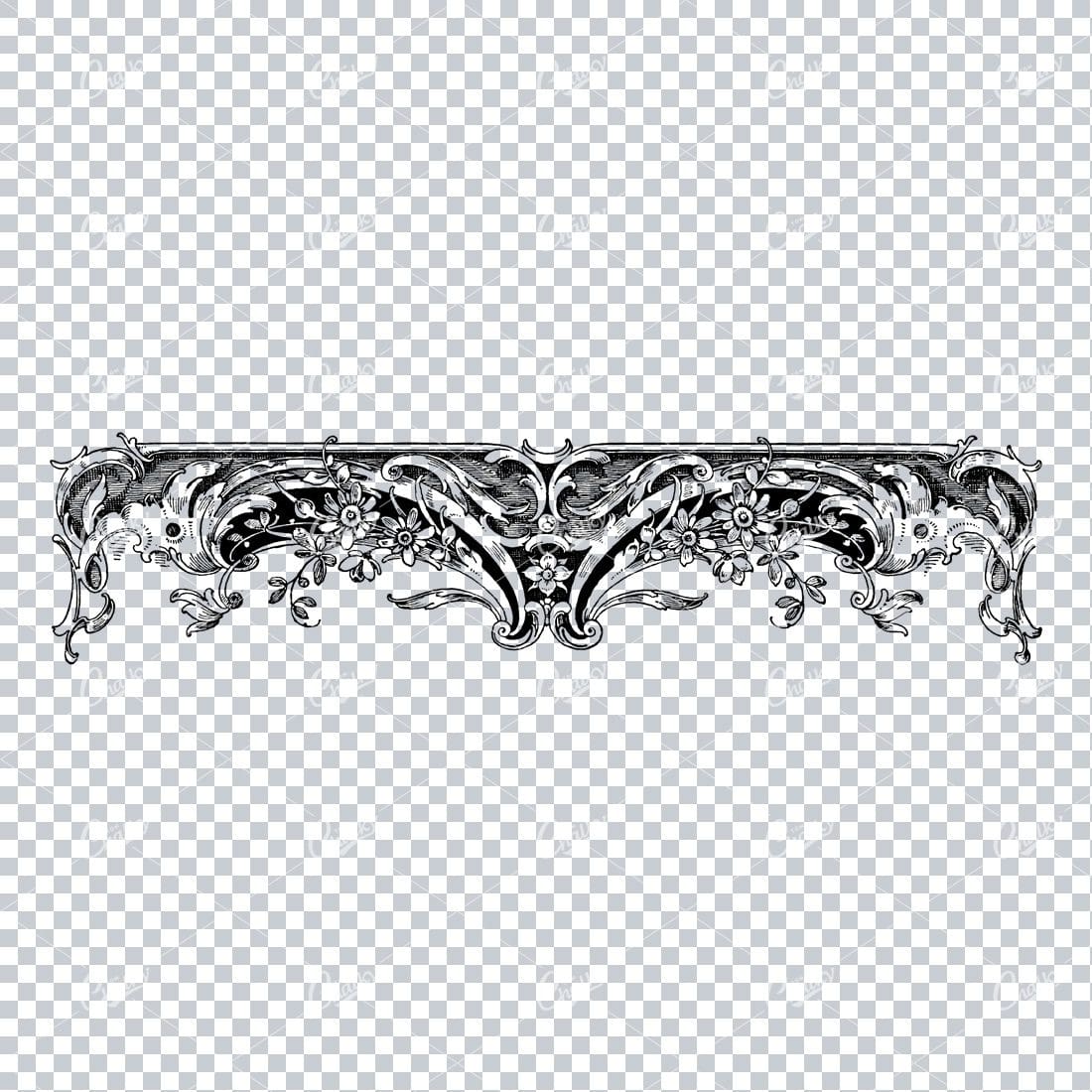 Decorative Vintage Illustration - Border / Frame Template No.126