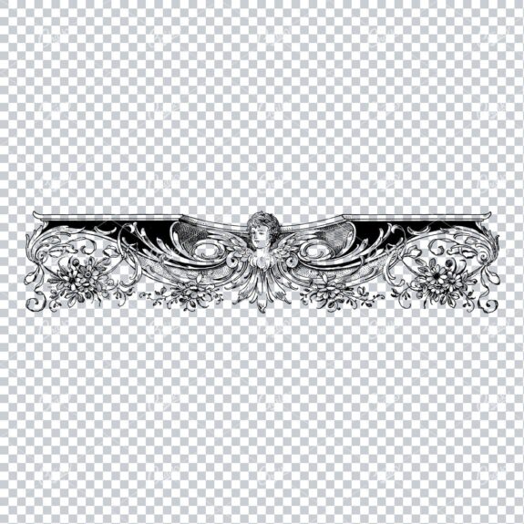 Decorative Vintage Illustration - Border / Frame Template No.127