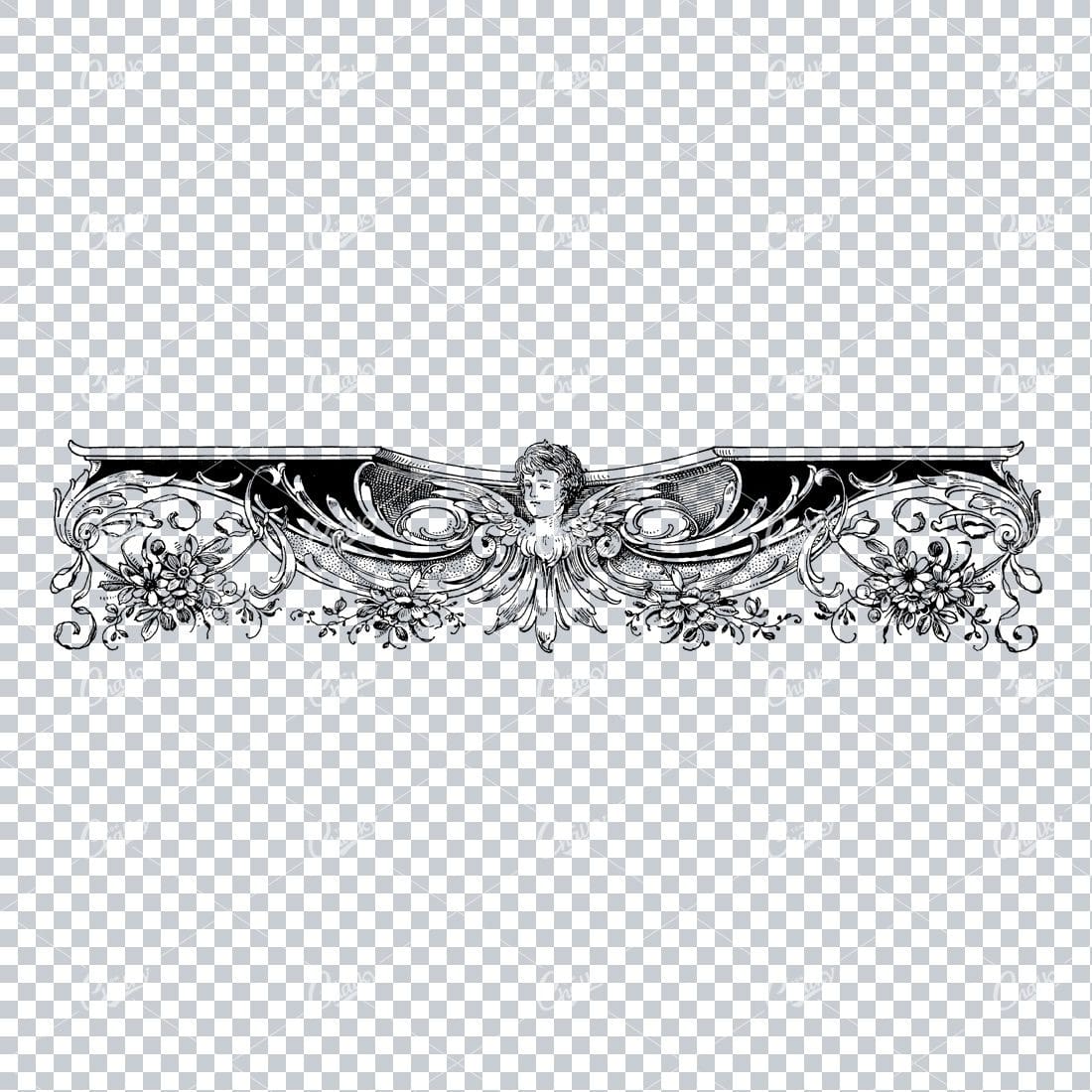 Decorative Vintage Illustration - Border / Frame Template No.127