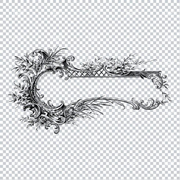 Decorative Vintage Illustration - Border / Frame Template No.128
