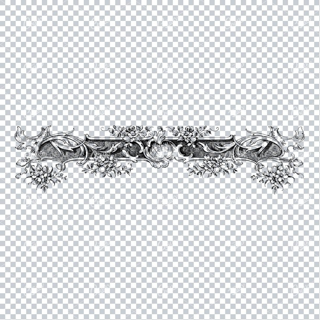 Decorative Vintage Illustration - Border / Frame Template No.129