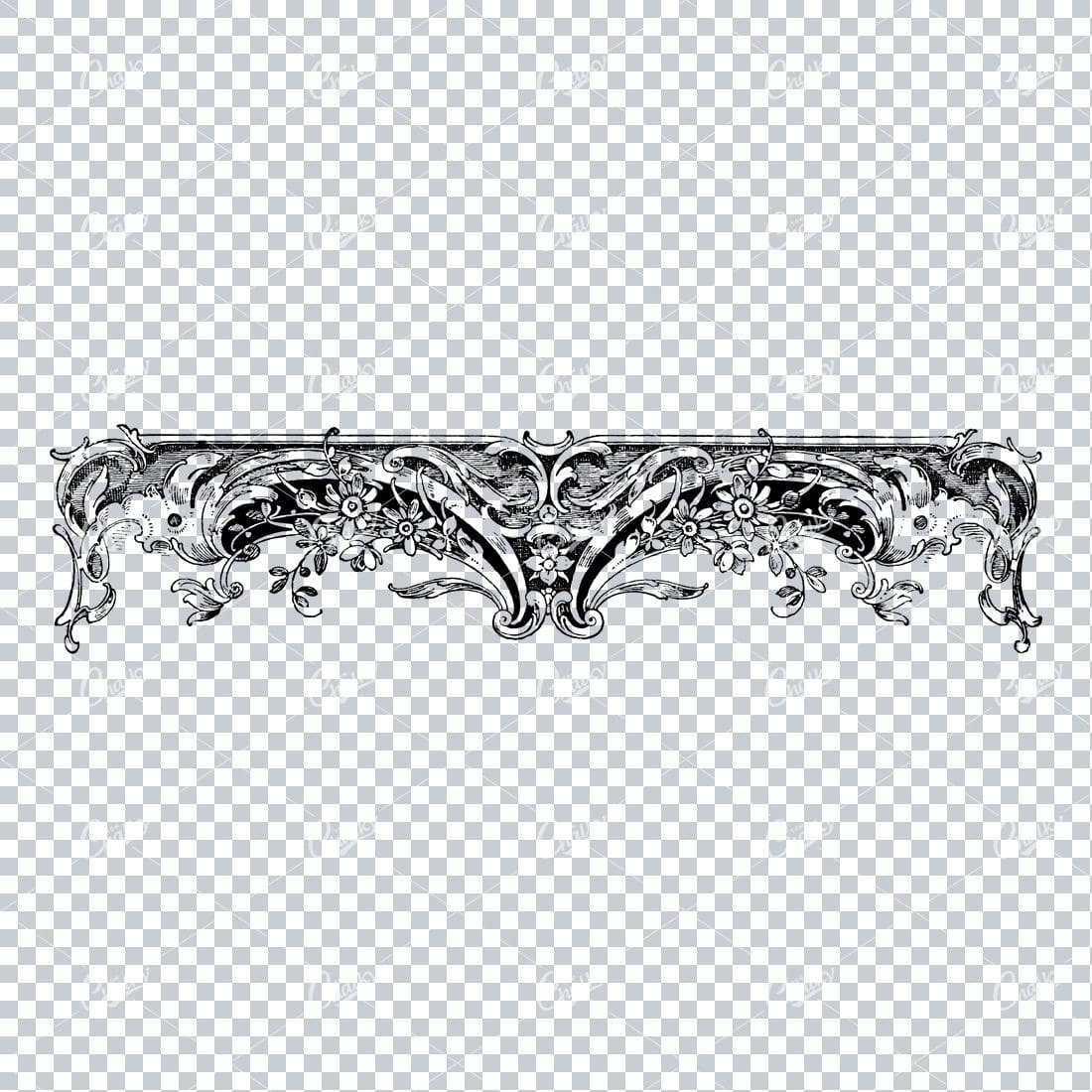 Decorative Vintage Illustration - Border / Frame Template No.130