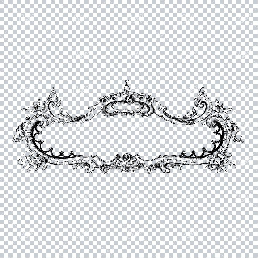 Decorative Vintage Illustration - Border / Frame Template No.132
