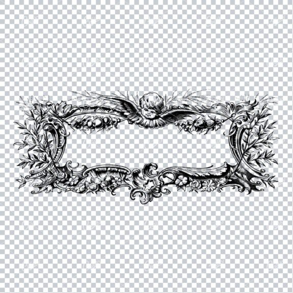 Decorative Vintage Illustration - Border / Frame Template No.133