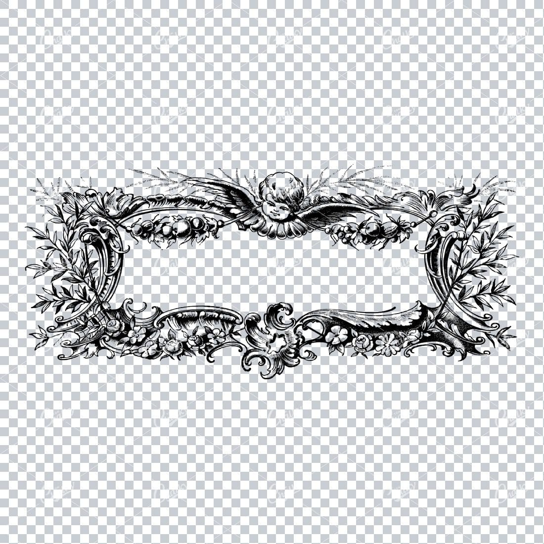 Decorative Vintage Illustration - Border / Frame Template No.133
