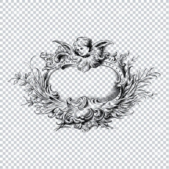 Decorative Vintage Illustration - Border / Frame Template No.134