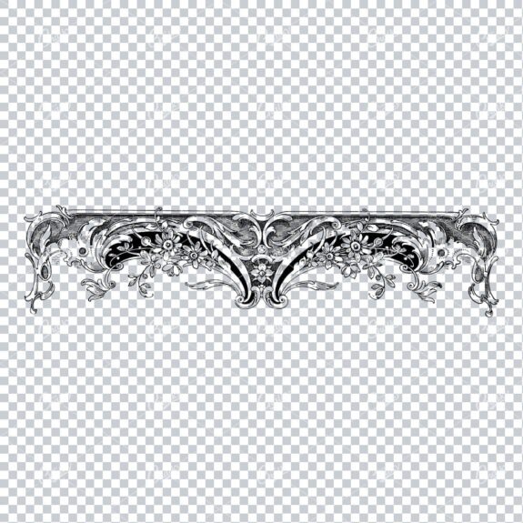 Decorative Vintage Illustration - Border / Frame Template No.136