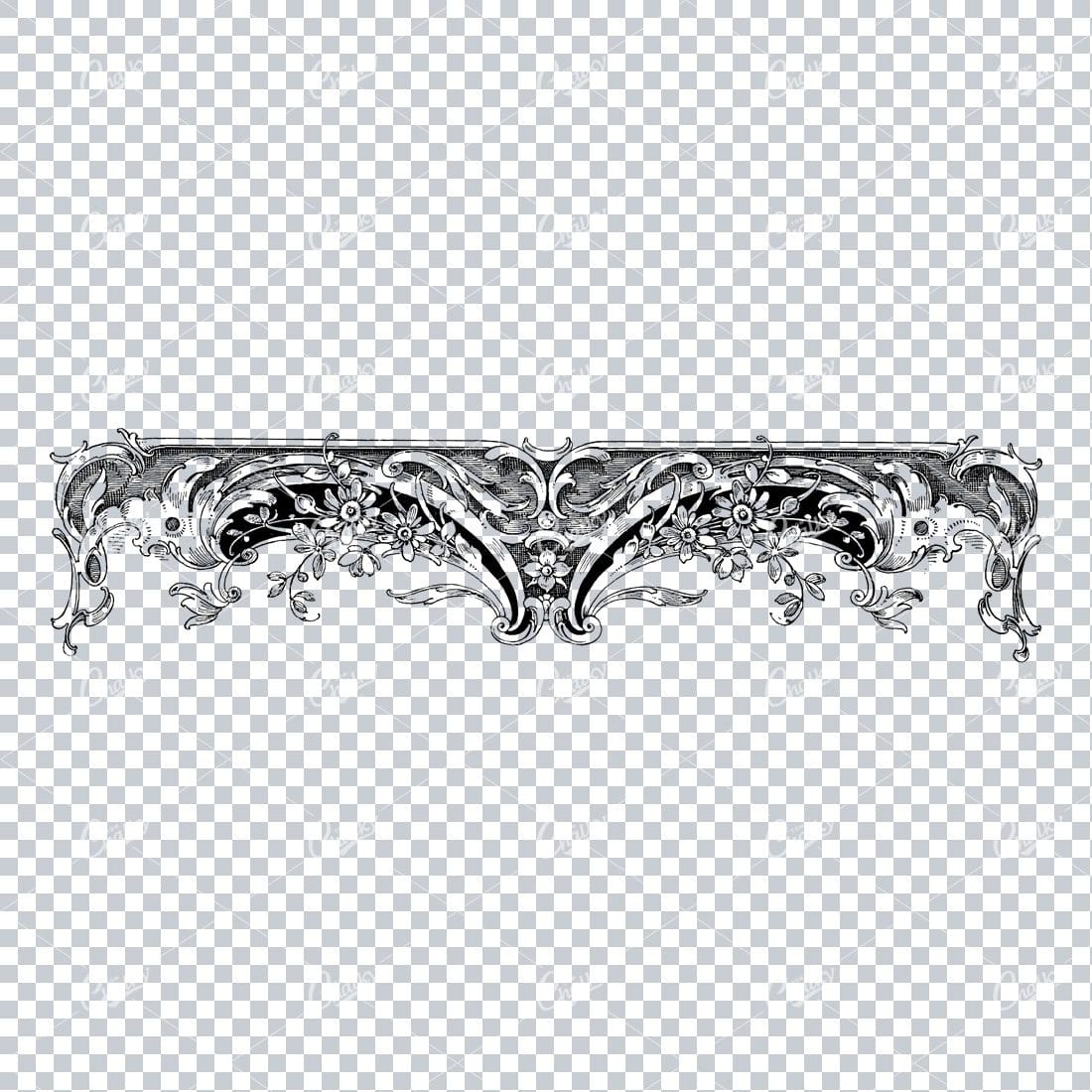 Decorative Vintage Illustration - Border / Frame Template No.136