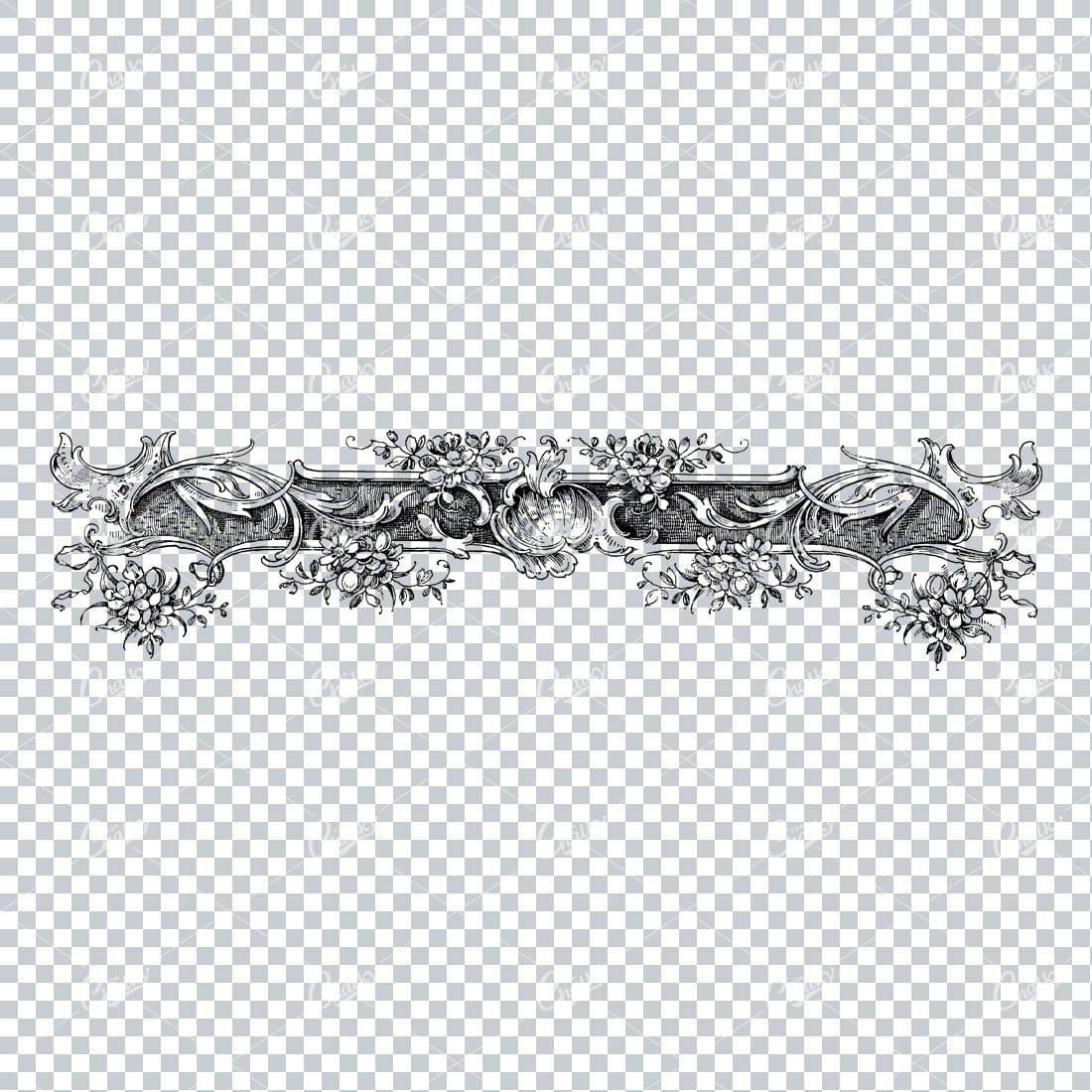 Decorative Vintage Illustration - Border / Frame Template No.137