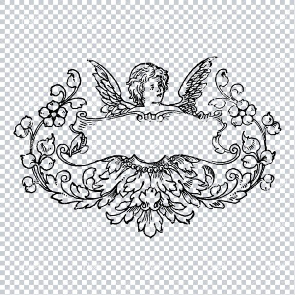 Decorative Vintage Illustration - Border / Frame Template No.138