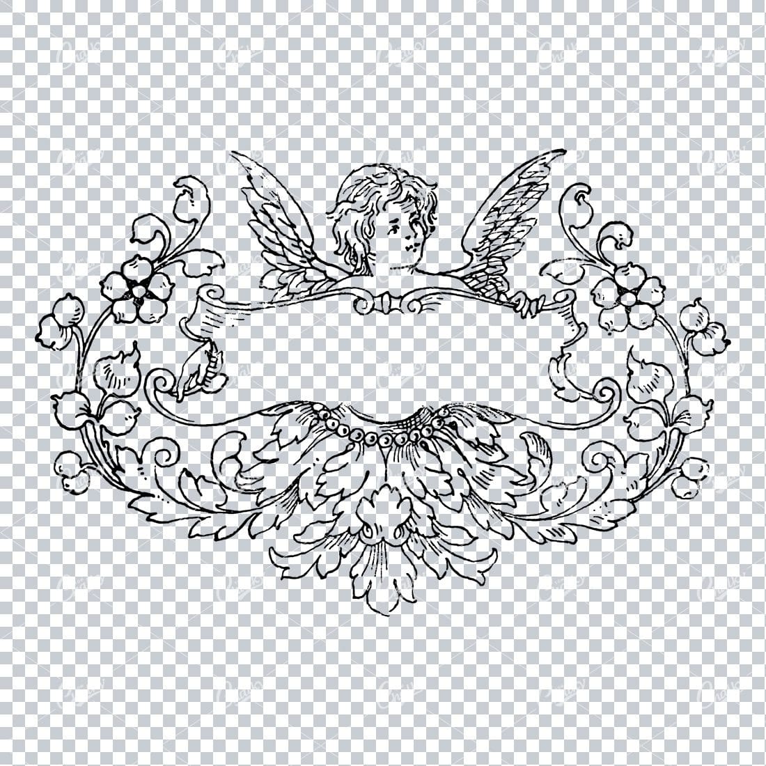 Decorative Vintage Illustration - Border / Frame Template No.139