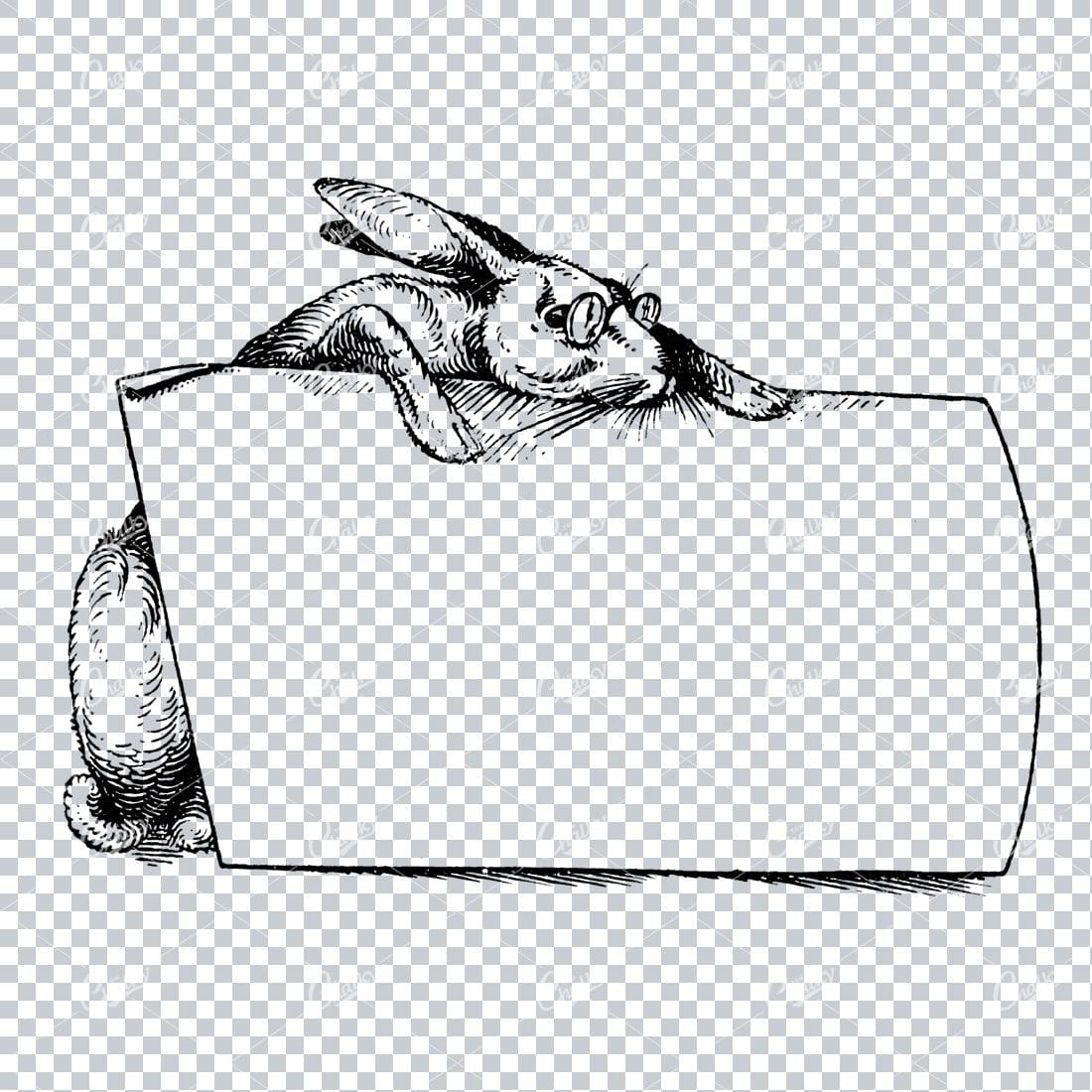 Vintage Marketing / Advertising Illustration with Banner Space for Text / Logo No.3