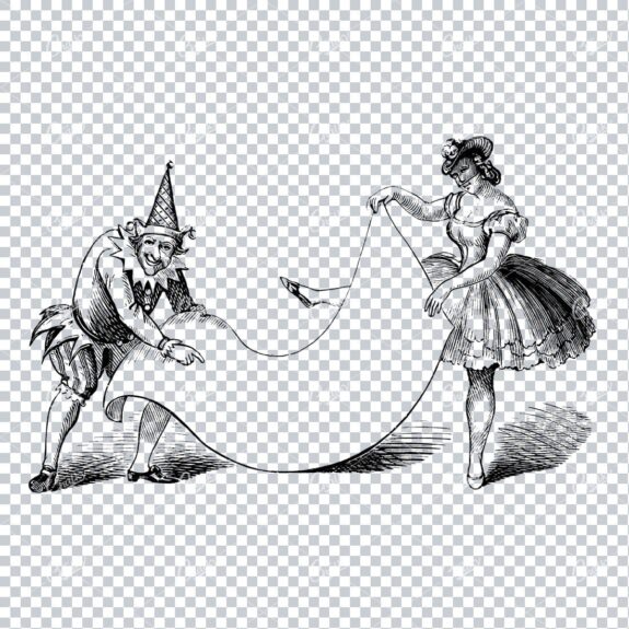 Vintage Marketing / Advertising Illustration with Banner Space for Text / Logo No.23