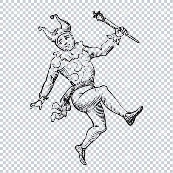 Vintage Illustration of a Jester / Clown No.1