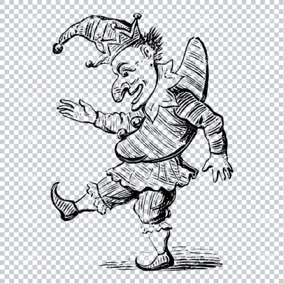 Vintage Illustration of a Jester / Clown No.2