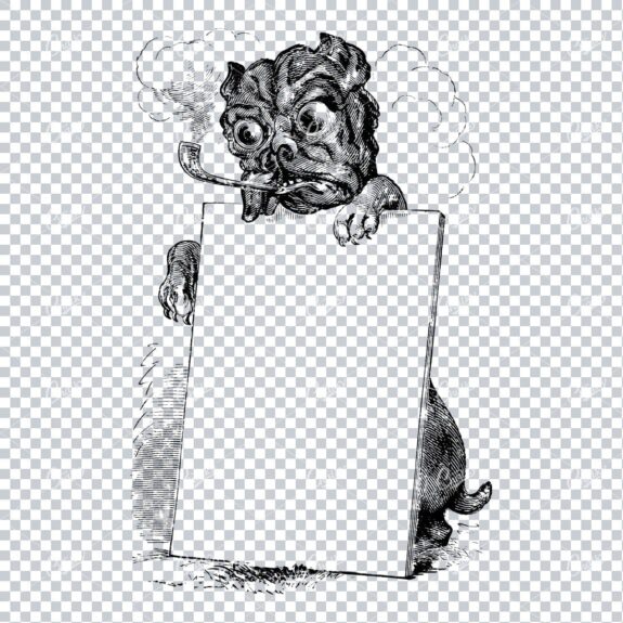 Vintage Marketing / Advertising Illustration with Banner Space for Text / Logo No.26